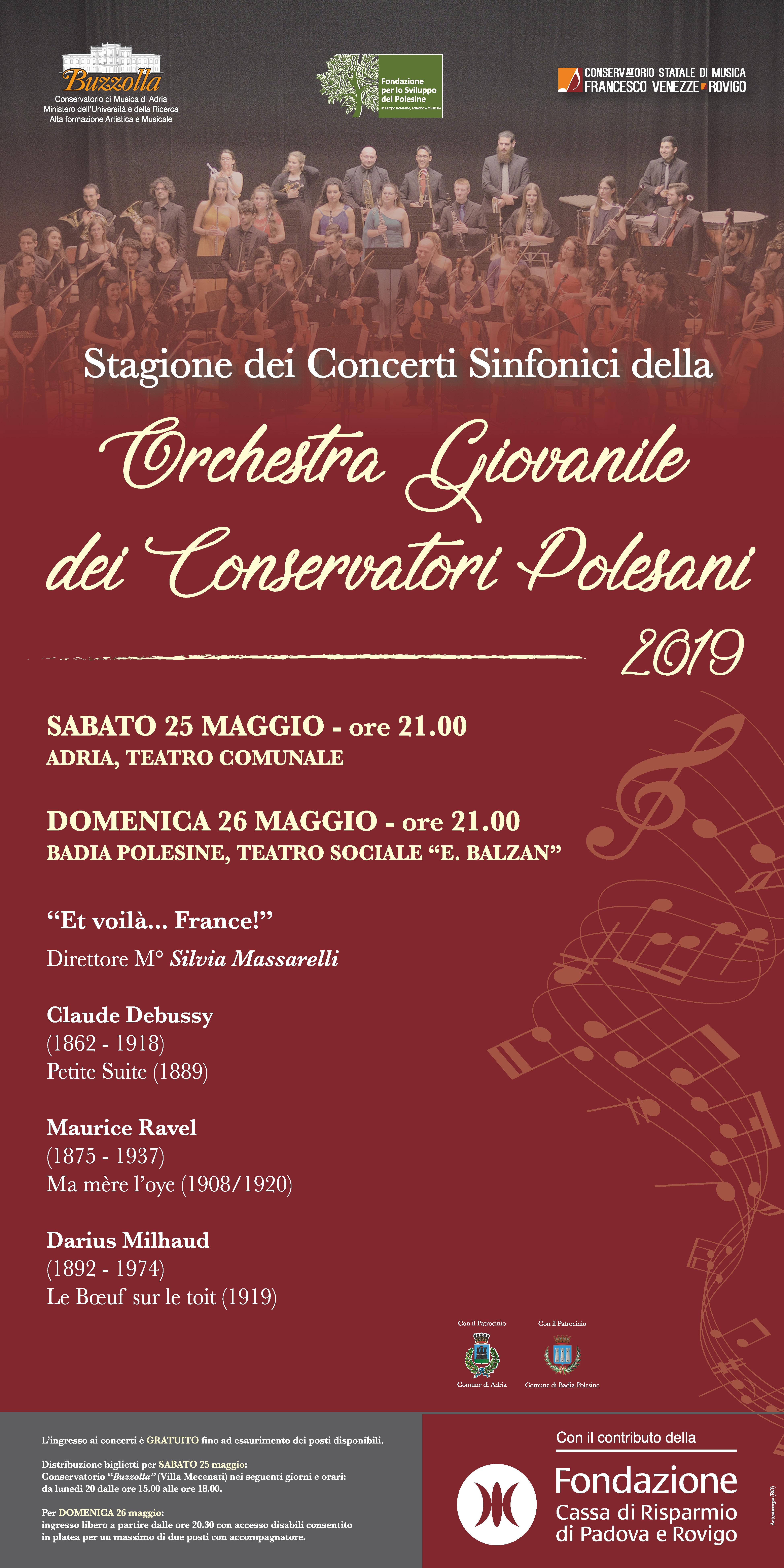 Orchestra Giovanile Conservatori Polesani Locandina Concerti Maggio 2019