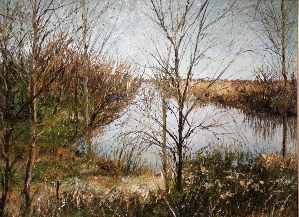La Pittura Nel Delta Claudio Marangoni - dipinto Verso L'isola Del Bacucco (olio Su Tela Cm. 60 X 80) 2