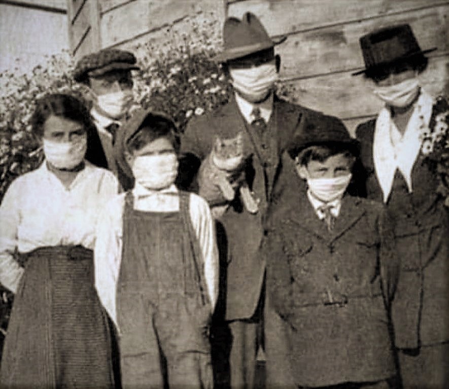 Grande Influenza Persone Con Mascherina
