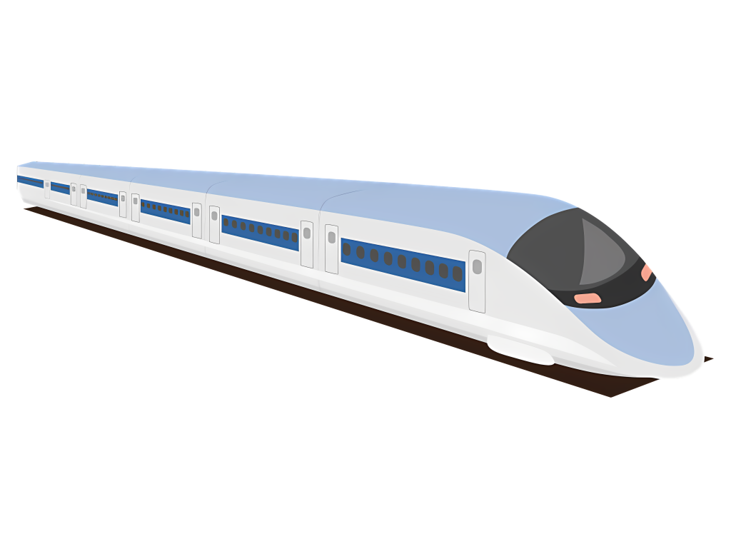 Treno che vola sui binari - Treno Di Utlima Generazione bianco