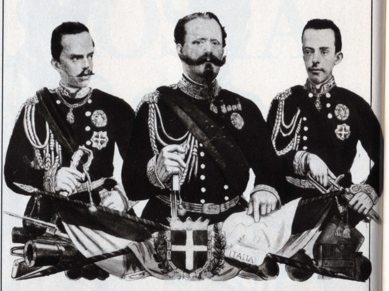 Umberto I Di Savoia, Vittorio Emanuele Ii Di Savoia E Amedeo Di Savoia Aosta