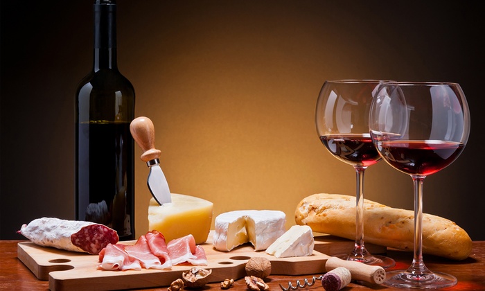 vino torrette, salumi e formaggi