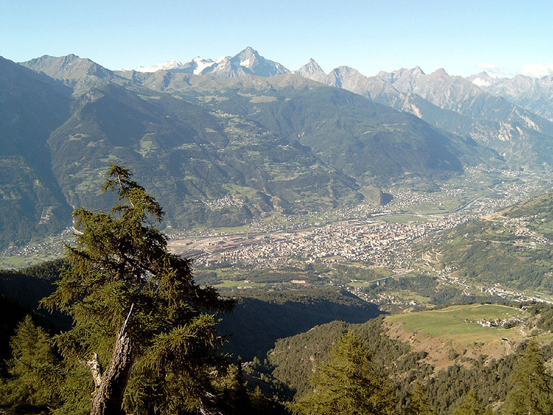 Panorama di Aosta, la Cordelia dei tempi antichi