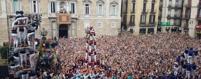 Barcellona in festa e torri umane durante la festa della Ciutat Vella