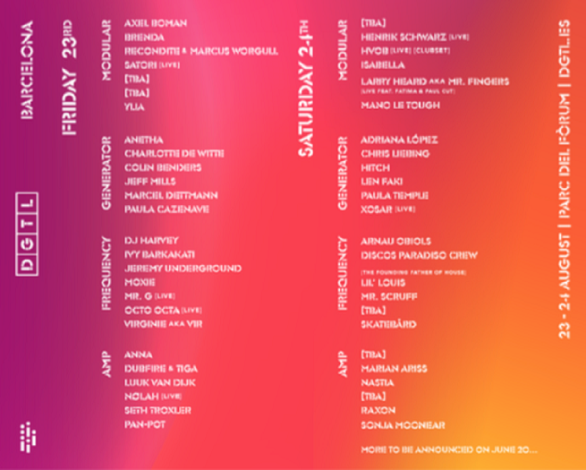 DGTL Barcelona 2019-Line Up