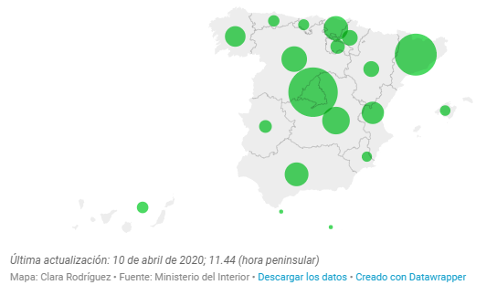 Pedro Sánchez-10 Aprile Dati spagna