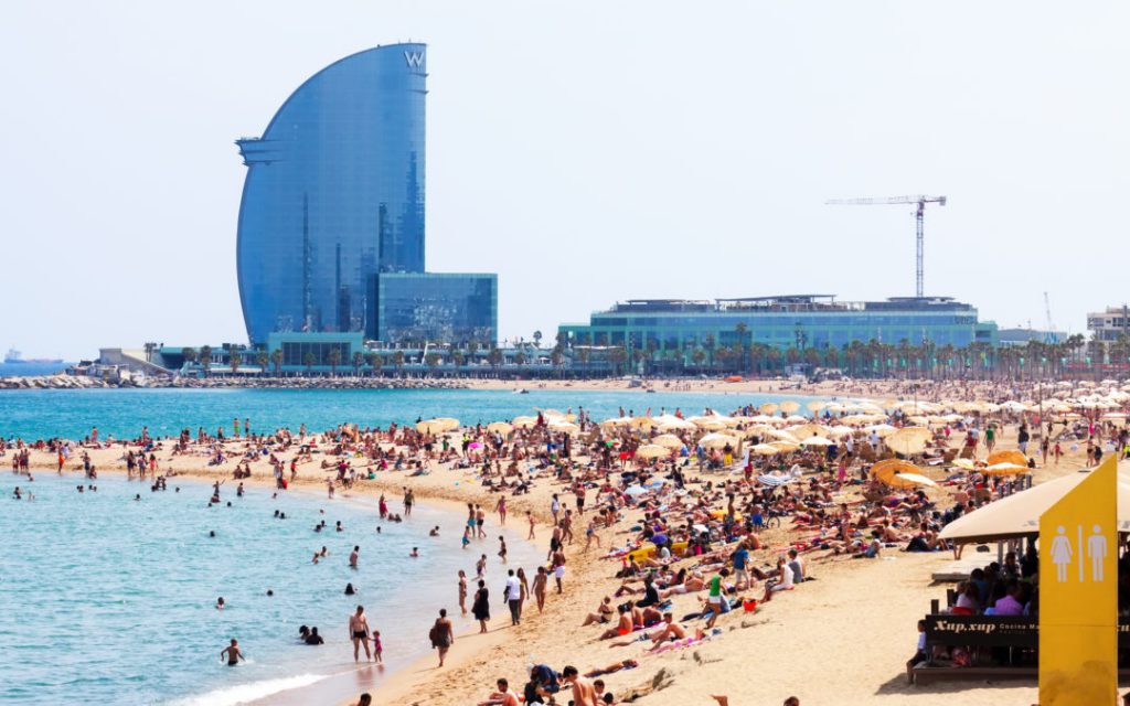 accesso controllato-spiaggia Barceloneta