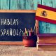 la giornata della lingua spagnola-Lavagna Con Scritta Hablamos Español