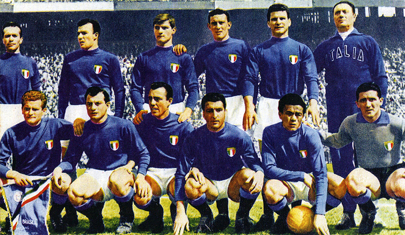Fútbol Italiano La Selección Italiana Con Montuori En 1956