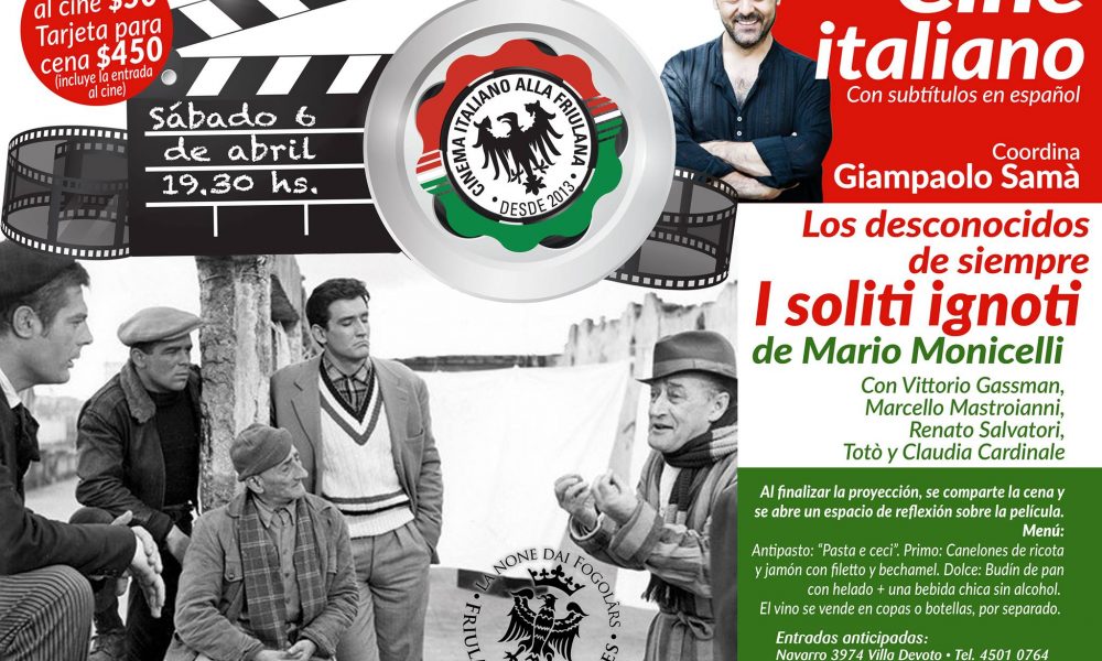 Cine Italiano - El próximo 6 de abril inicia un nuevo ciclo