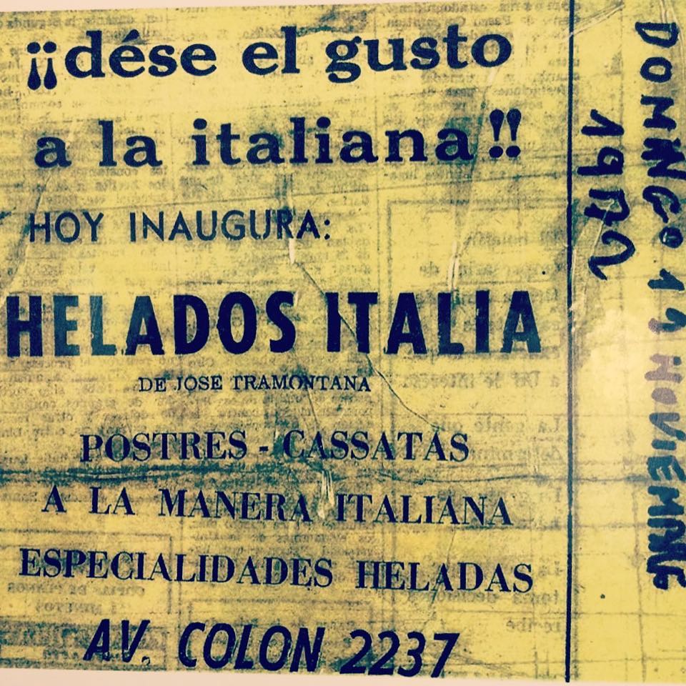 Heladeria Italia - La primera sucursal se inauguró en 1972