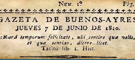 Canillitas - Primer número de la Gazeta de Buenos Aires.