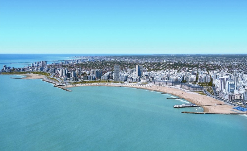 Vista Aérea De Mar Del Plata.