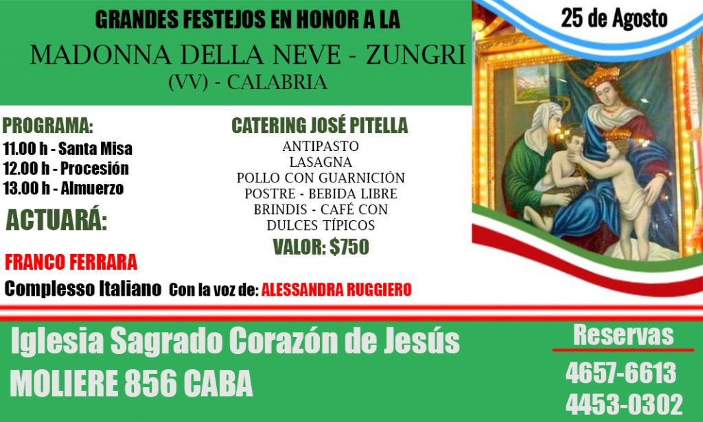 Madonna Della Neve - La fiesta se celebra el 25 de agosto