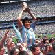Diego Maradona - Maradona con la Copa del Mundo en 1986.