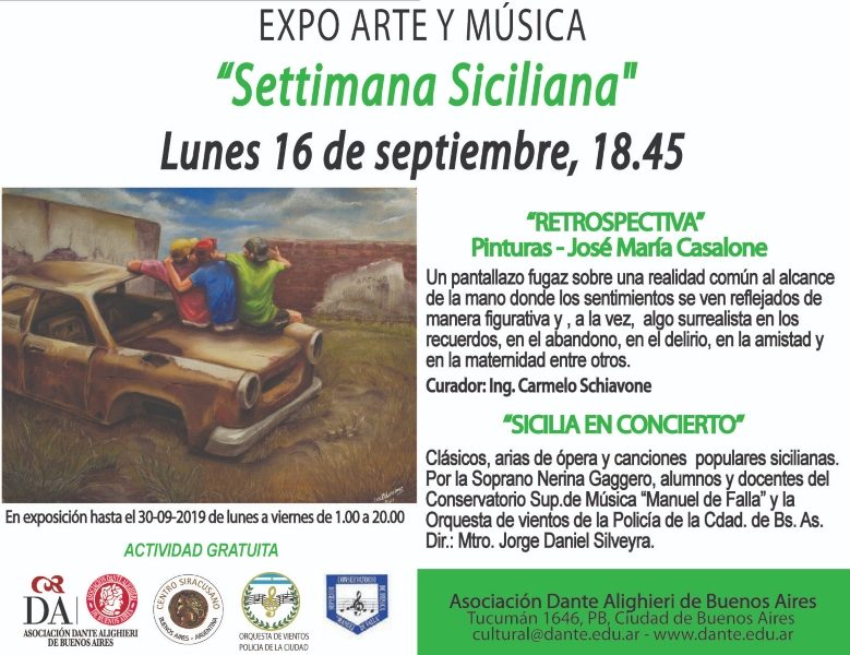 Settimana Siciliana en la Dante - Publicidad