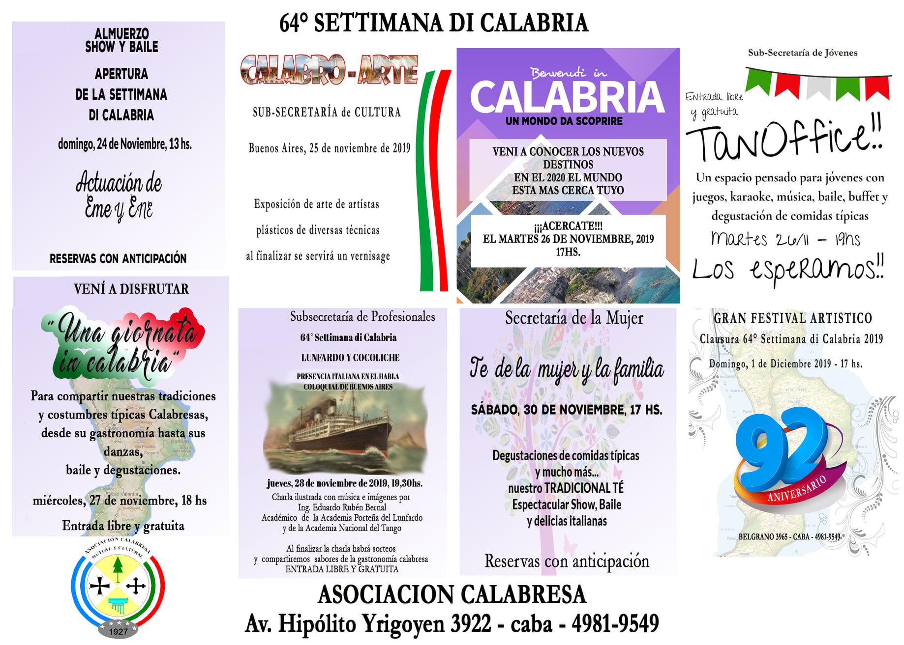 64 Settimana Di Calabria - Flyers 64 Settimana Di Calabria