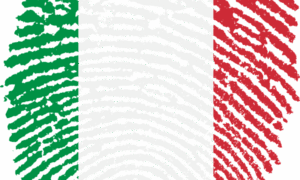 Inmigracion Italiana En Argentina Huella Con Bandera Italiana