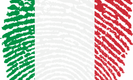 Inmigracion Italiana En Argentina Huella Con Bandera Italiana