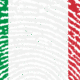 Inmigracion Italiana En Argentina Huella Con Bandera Italiana