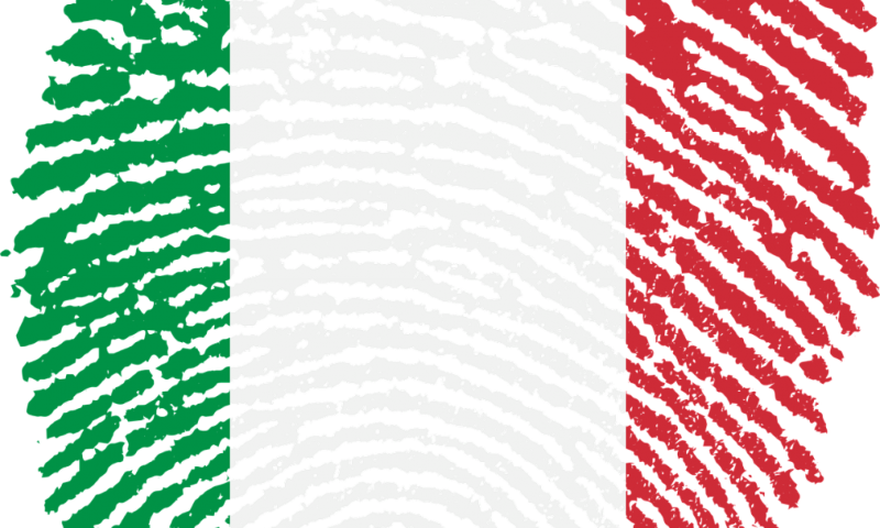 Inmigracion Italiana En Argentina Huella Con Bandera Italiana