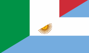 Bandera Italia Y Argentina