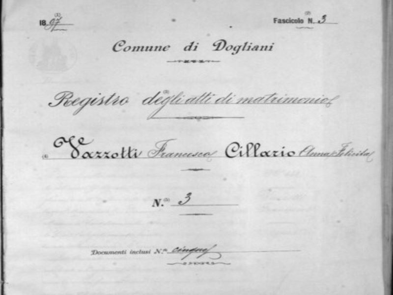 Ancestros Italianos Acta De Matrimonio