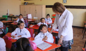 Aula Con Alumnos Y Maestra