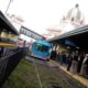 Tren Universitario En La Estación De Trenes