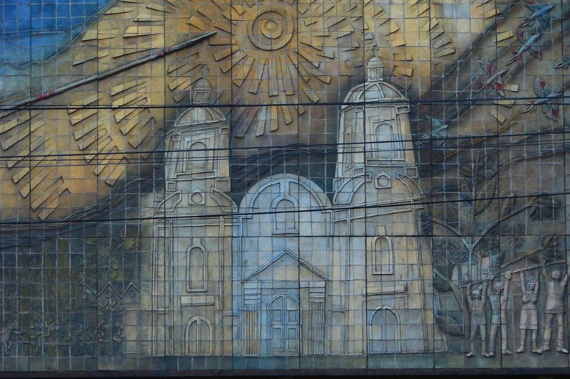 Terremoto Grabado Iglesia Área Fundacional