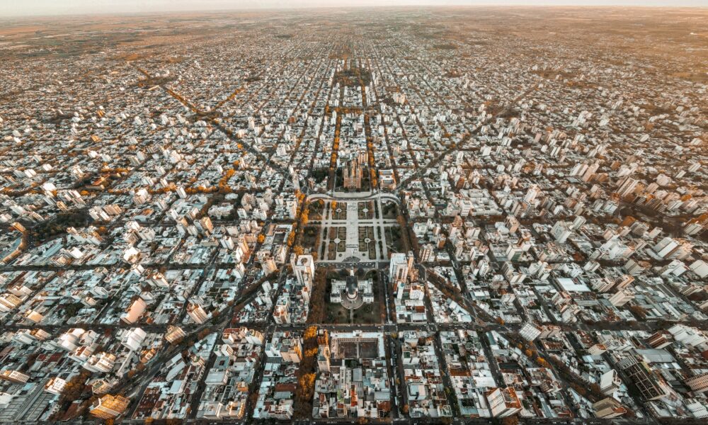 Imagen De La Ciudad Tomada Con Drone