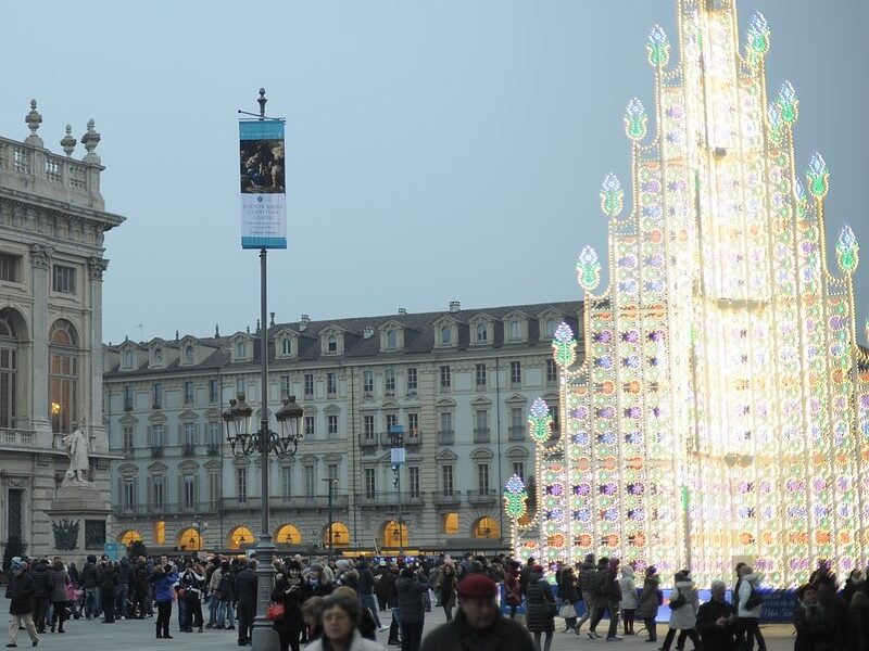 Navidad Piemontesa Piazza San Carlo En Torino
