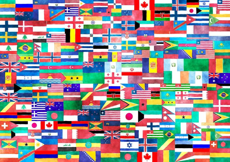Encuentro De Inmigrantes Banderas Del Mundo