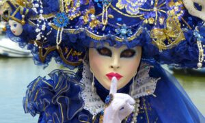 Mascara Blanca De Carnaval