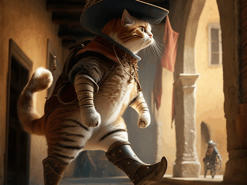 El Paseo Del Gato Con Botas En La Toscana