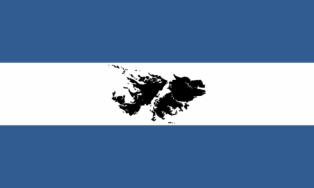 Bandera Argentina Con Malvinas En El Centro