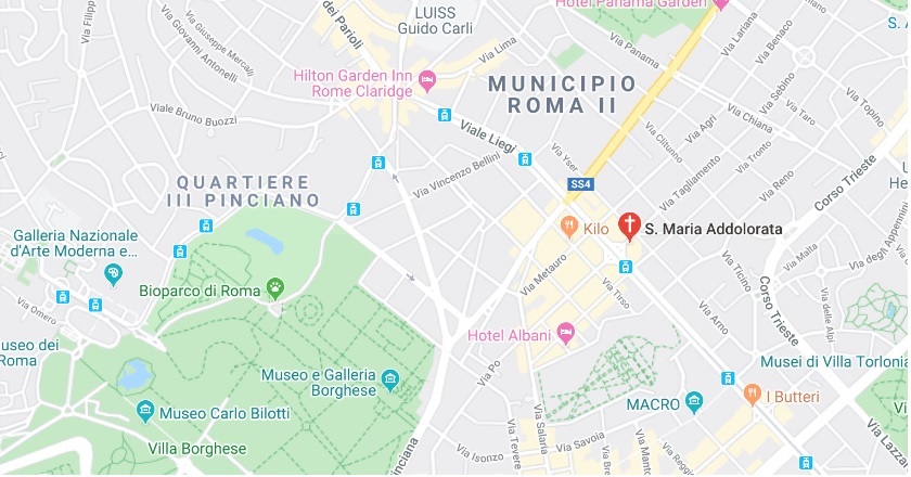 Chiesa Nazionale Argentina -Mapa Iglesia Addolorata