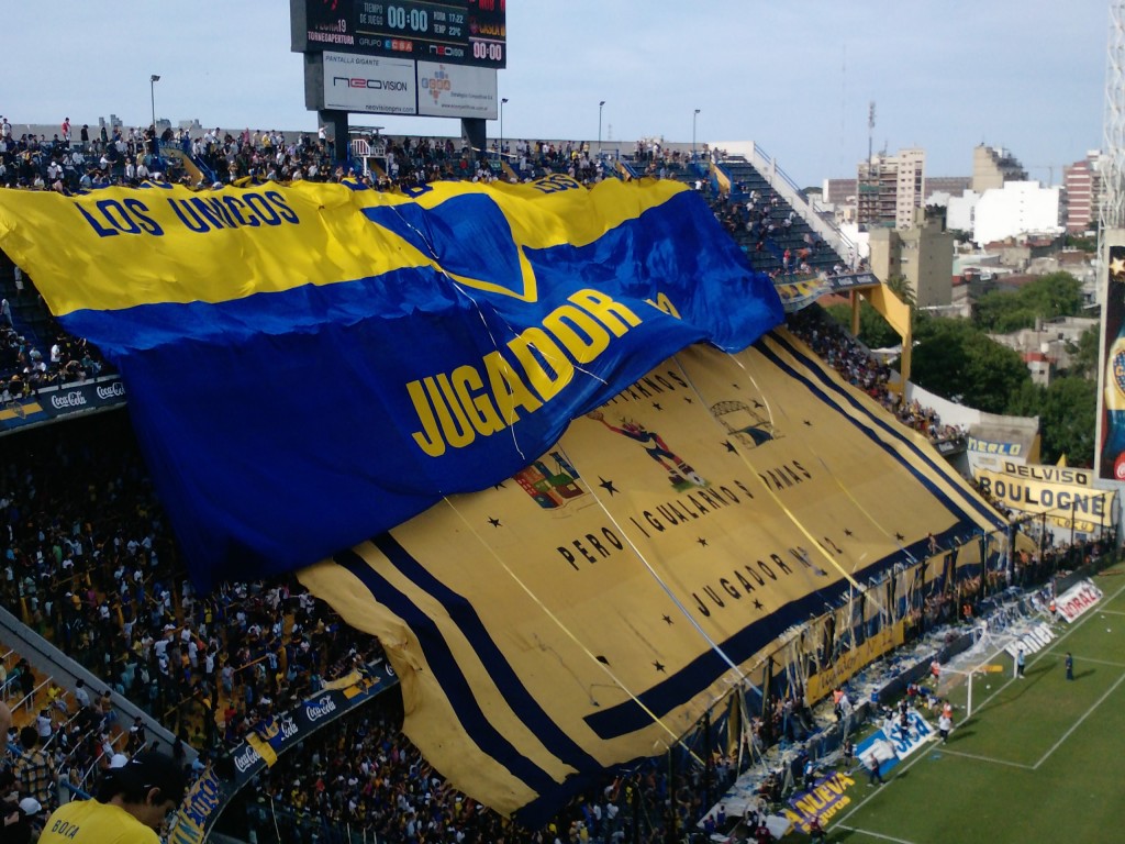 Nahuel Roig - Foto de la hinchada de Boca Juniors.