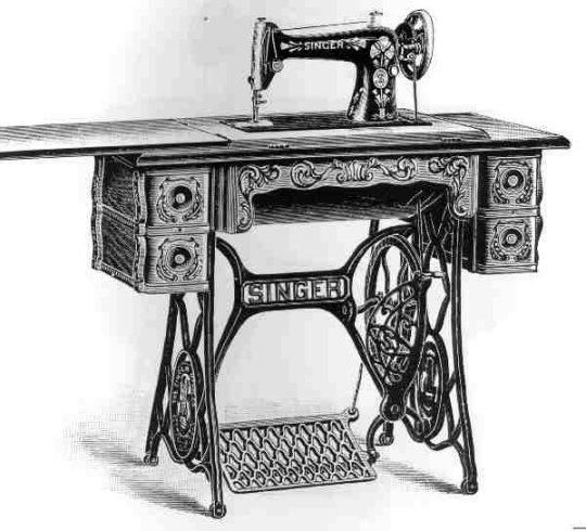 Antigua máquina de coser Singer