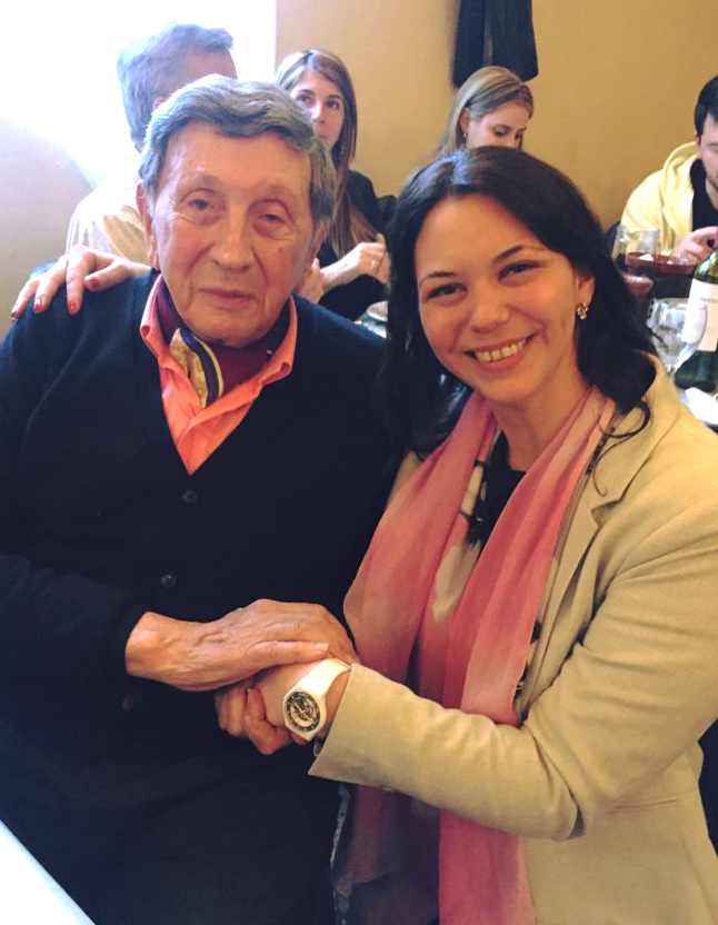 Luis Landriscina con la Presidenta de Feditalia Florencia Caretti en la Fiesta de la Bagna Cauda 