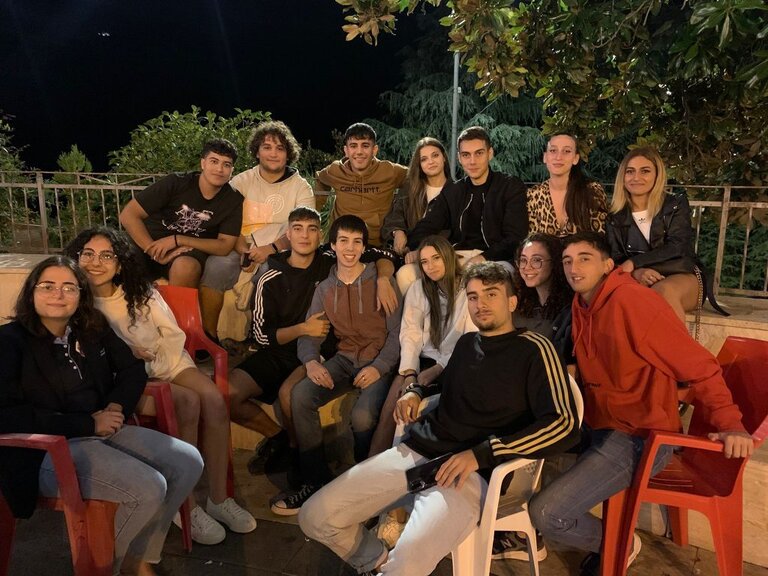 Iván con amigos de Conflenti