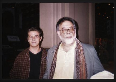 Con Francis Ford Coppola en la puerta del Alvear Palace Hotel