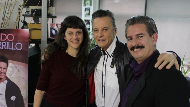 Con Palito Ortega y la directora Agustina Lasagni
