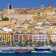 Porto di Cagliari - Vista della città dal mare
