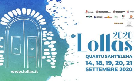 Lollas 2020 locandina con un portale su sfondo azzurro e le indicazioni dell'evento