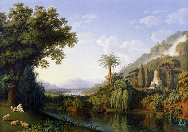 800px Hackert, Landschaft Mit Motiven Des Englischen Gartens In Caserta, 1797