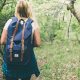 Praticare Trekking Giovane Cammina Nel Bosco