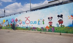 murale delle favole all'interno dell'Ospedale Policlinico di Catania