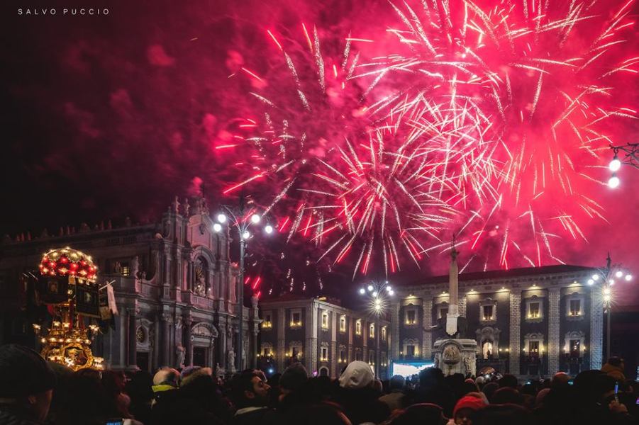 Ottava di Sant'Agata - fuochi pirotecnici. Foto di Salvo Puccio.