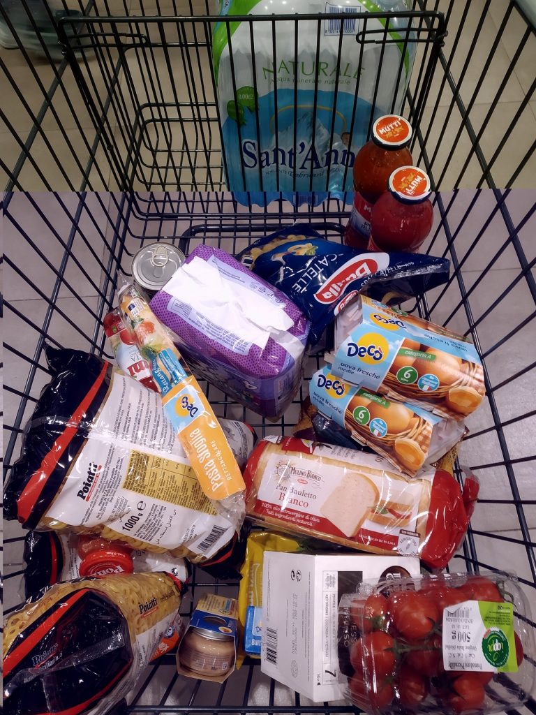 Carrello della spesa acquistabile con i buoni spesa-